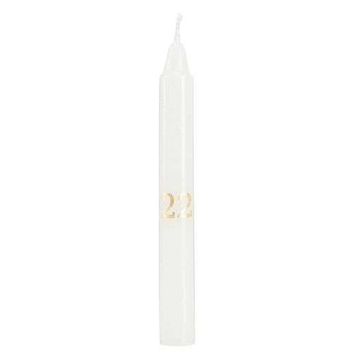 Floristik24 Svícen na skle s 24 svíčkami Adventní kalendář V14,5cm
