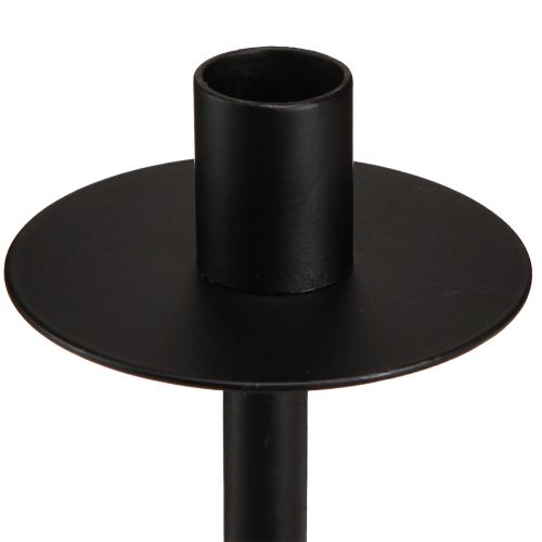 Floristik24 Svícen na lahve černý kovový H12cm 2ks