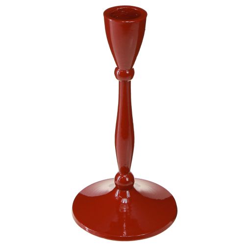 Svícen na kuželové svíčky Svícen na kuželové svíčky červený, V17cm