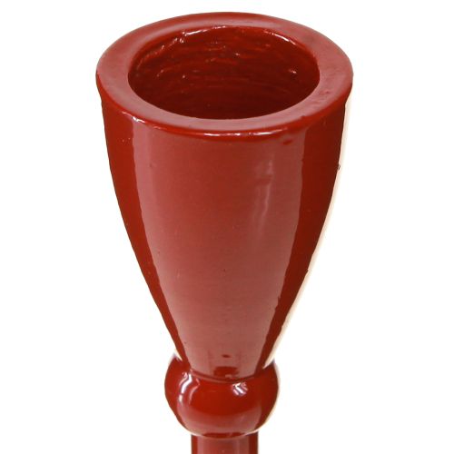 položky Svícen na kuželové svíčky Svícen na kuželové svíčky červený, V17cm