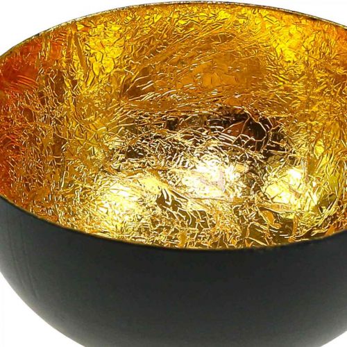 Dekorace na stůl vánoční mísa černé zlato Ø8cm V4cm