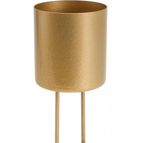 položky Zásuvný svícen zlatý svícen na čajovou svíčku kovový Ø5cm 4ks