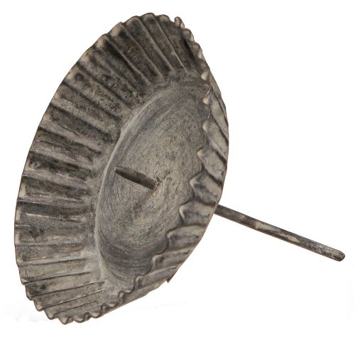 položky Zásuvný stojánek na sloupové svíčky šedý Ø9,5cm 4ks
