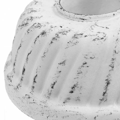 Floristik24 Svícen Gugelhupf pečící forma Shabby Chic bílá Ø7,2cm V3cm