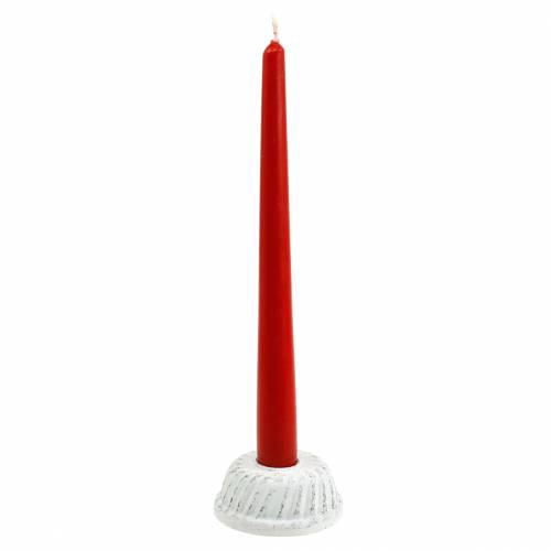 Floristik24 Svícen Gugelhupf pečící forma Shabby Chic bílá Ø7,2cm V3cm