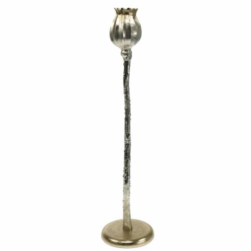 Floristik24 Svícen šampaňské květy máku V49cm