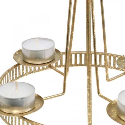 položky Svícen Pillar Candle Star Gold Ø23cm H49,5cm