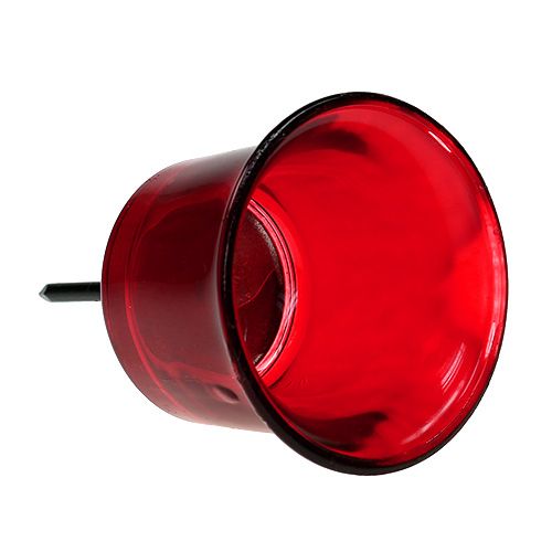 položky Svícen na sklenici na čajovou svíčku červený Ø6cm L10cm