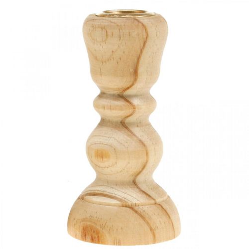 položky Svícen dřevěný svícen soustružený venkovský dům V11cm 3ks