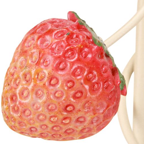 položky Svícen 5ramenný krémová kovová dekorace jahoda V44cm