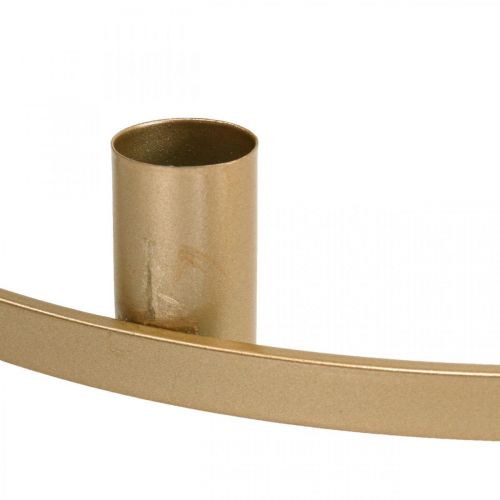 položky Kruhový stojánek na svíčku kovový matný zlatý Ø35cm
