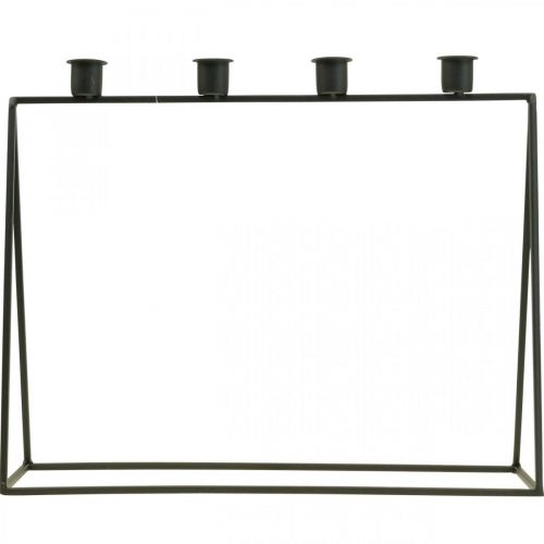 položky Svícen Černý Svícnový adventní věnec L38cm H31cm