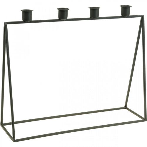 Svícen Černý Svícnový adventní věnec L38cm H31cm