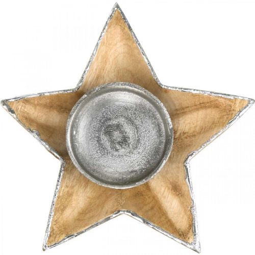 položky Svícen, dekorace na stůl vánoční, svícen hvězda V7cm Ø20cm/6,5cm