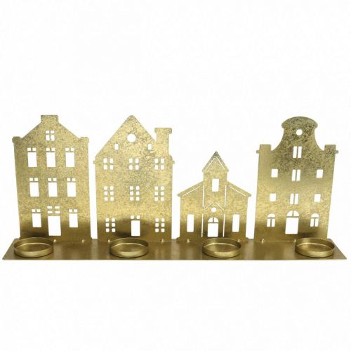 Floristik24 Svícen Vánoční osvětlení Deco Houses Gold 52×12cm