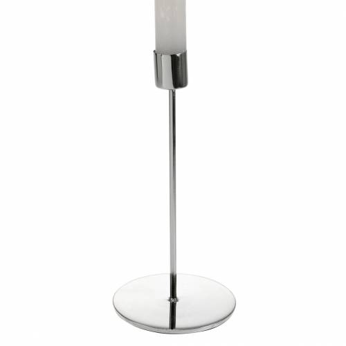 Floristik24 Svícen Ø5cm H11cm stříbrný 4ks