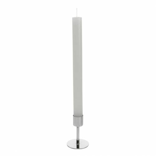 Floristik24 Sada kovových svícnů na kuželové svíčky stříbrná Ø2,2cm V7,3cm 4 kusy