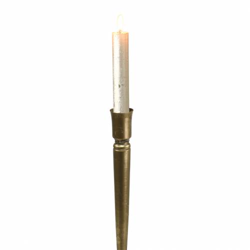 Floristik24 Svícen mosazný kovový starožitný vzhled Ø8cm V53,5cm