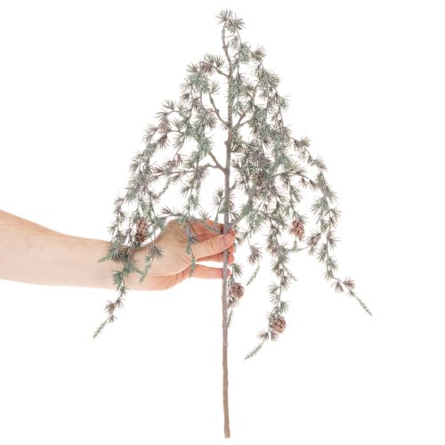 Umělá borovicová větev se šiškami, dekorativní borovicová větev, umělá, 80 cm, 3 kusy | Floristik24.cz