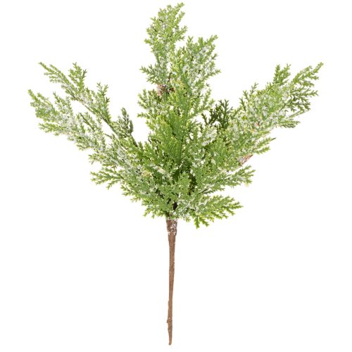 Umělá borovicová větev se šiškami, pokrytá sněhem, 28 cm, 6 kusů | Floristik24.cz