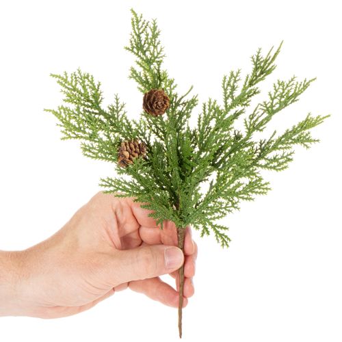 Umělá borovicová větvička se šiškami, 28 cm, 6 kusů | Floristik24.cz