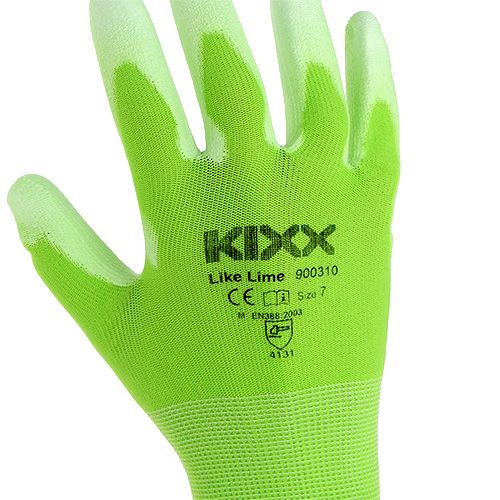 položky Zahradní rukavice Kixx vel. 7 světle zelené, limetkové