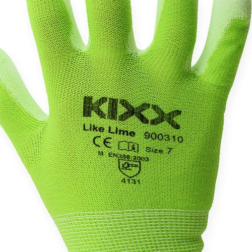 položky Kixx nylonové zahradní rukavice vel. 8 světle zelené, limetkové