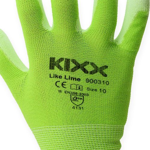položky Kixx zahradní rukavice světle zelené, limetková velikost 10