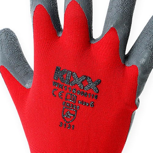 položky Kixx nylonové zahradní rukavice vel. 11 červené, šedé