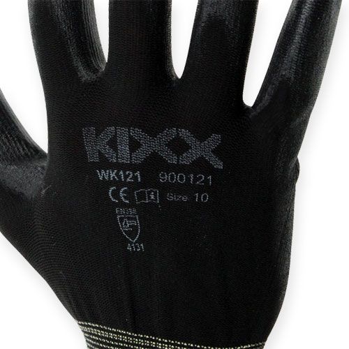 položky Nylonové zahradnické rukavice Kixx velikost 10 černé