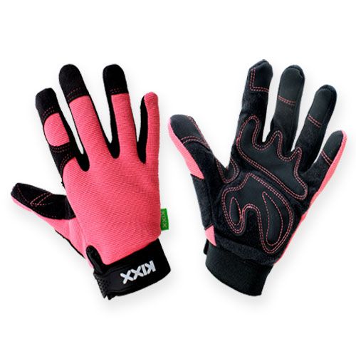 Syntetické rukavice Kixx vel. 8 růžové, černé