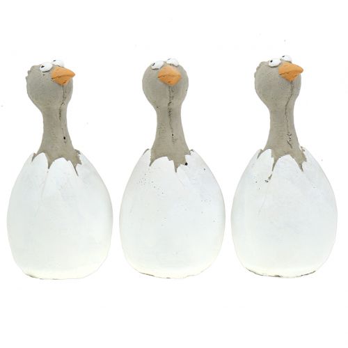 Floristik24 Dekorativní figurka kuřátka ve vejci V16,5cm 3ks