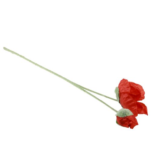 položky Umělé květiny mák červený 67cm