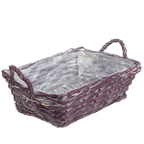 Floristik24 Čtvercový košík 29cm x 23cm H10cm tmavě fialová