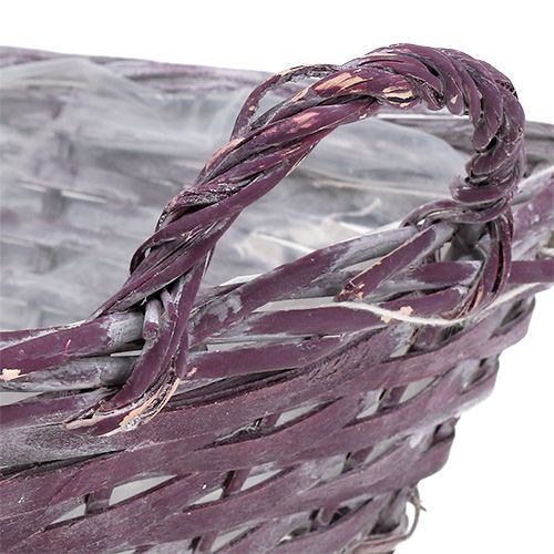 Floristik24 Čtvercový košík 29cm x 23cm H10cm tmavě fialová