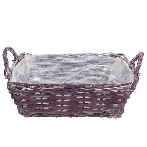 Floristik24 Čtvercový košík 29cm x 23cm H10cm tmavě fialová