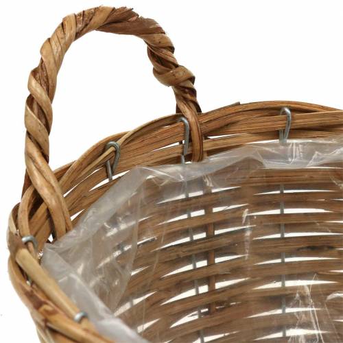 Floristik24 Proutěný koš s uchy Ø30cm výška 22cm na výsadbu
