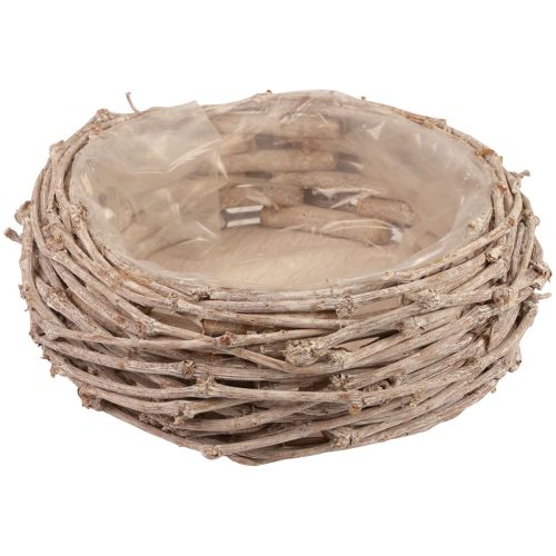 Floristik24 Proutěný koš košík na rostliny praný bílý Ø25cm H11cm