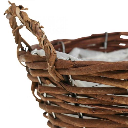 Floristik24 Pletený košík s uchy Košík na rostliny Dekorativní košík Ø29×V13cm
