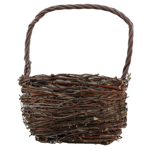 položky Košík s rukojetí koš na rostliny břízy s fólií V28,5cm