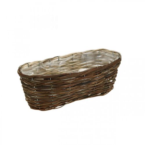 Koš na sázení, květinové dekorace, koš z přírodního dřeva L35cm 11,5cm