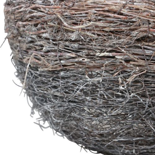 Floristik24 Koš s rukojetí košík na rostliny nabílený 40/34/27 cm sada 3 ks