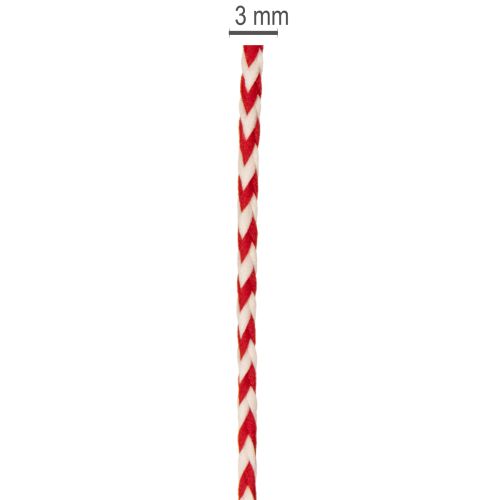 Šňůra s cikcakovým vzorem na cívce pro tvoření a balení, průměr 3 mm, délka 20 m | Floristik24.cz