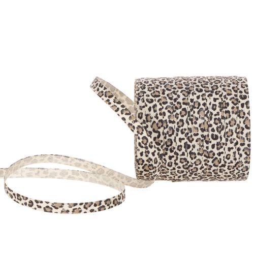 Dárková stuha s leopardím potiskem pro kreativní dekoraci, krouticí stuha 10mm 100m