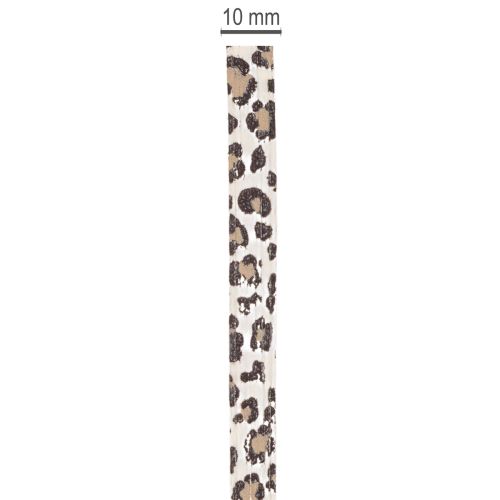 Dárková stuha s leopardím potiskem pro kreativní dekoraci, krouticí stuha 10mm 100m | Floristik24.cz