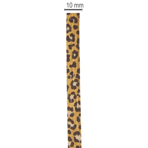 Kudrnatá stuha, leopardí vzor, dárková stuha pro kreativní balení, 10 mm, 100 m | Floristik24.cz