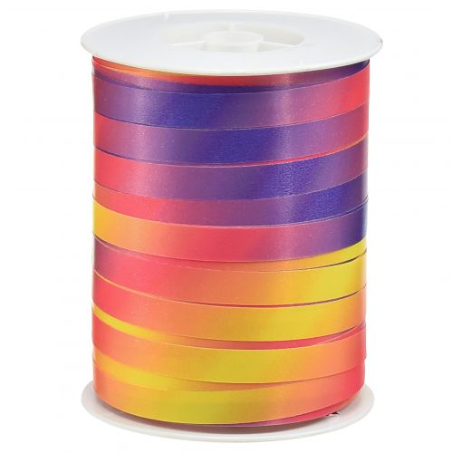 položky Curlingová stuha barevná gradientní dárková stuha žlutá, růžová, fialová 10mm 250m