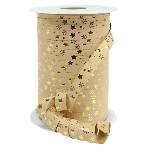 Floristik24 Curlingová stuha poly stuha vánoční motiv Š10mm 150m