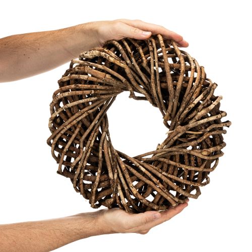 Věnec z přírodních větviček, kulatý ratanový věnec k tvoření, 35 cm | Floristik24.cz