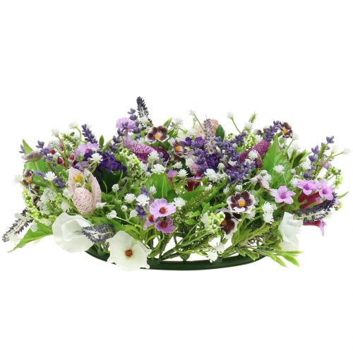 Floristik24 Věnec šachovnicový květ/levandule/lila Ø28cm